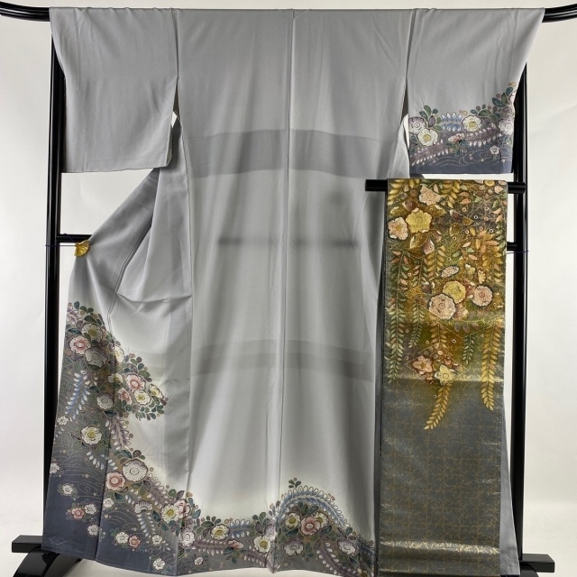 満点の 秀品 美品 付下げ 身丈162cm 【中古】 正絹 裄丈69cm 着物