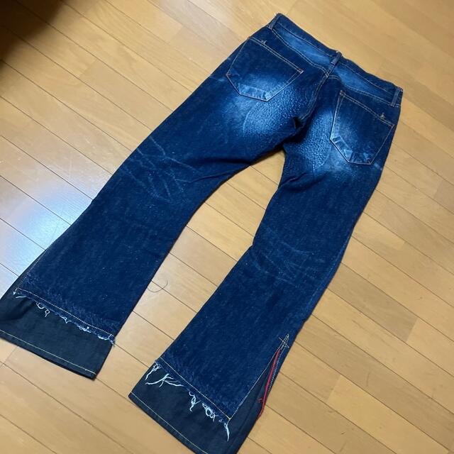 珍品 刺し子 デニム ステッチ ブーツカットの通販 by 春の人's 珍品 刺し子 デニム ステッチ ブーツカットの通販 by 春の人's