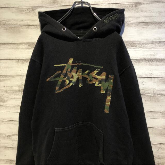 STUSSY - 【定番人気カラー】ステューシー☆ビックロゴ フード刺繍ロゴ