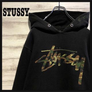 ステューシー(STUSSY)の【定番人気カラー】ステューシー☆ビックロゴ　フード刺繍ロゴ　即完売品　パーカー(パーカー)