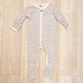 プチバトー(PETIT BATEAU)のプチバトー 長袖 カバーオール 12M 74cm 秋冬(カバーオール)