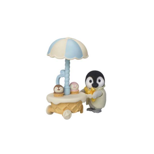 EPOCH(エポック)のシルバニアファミリー ペンギンファミリーアイス&アイスワゴンのみ エンタメ/ホビーのおもちゃ/ぬいぐるみ(キャラクターグッズ)の商品写真