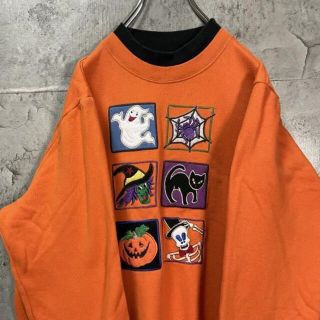 ゴースト ハロウィン USA輸入 刺繍 キャラクター スウェット(スウェット)