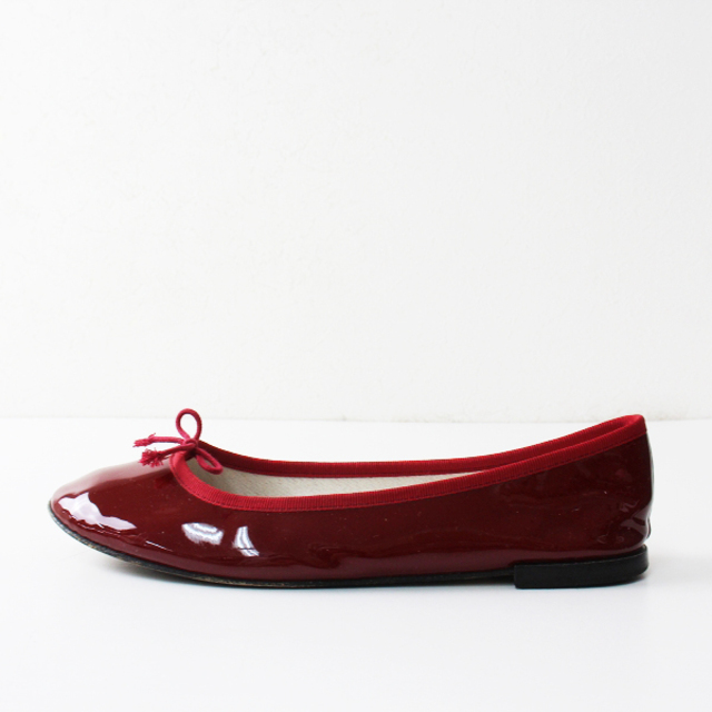 repetto レペット Cendrillon バレエシューズ 39.5/ボルドー バレリーナ エナメル パテント  25cm【2400013010160】