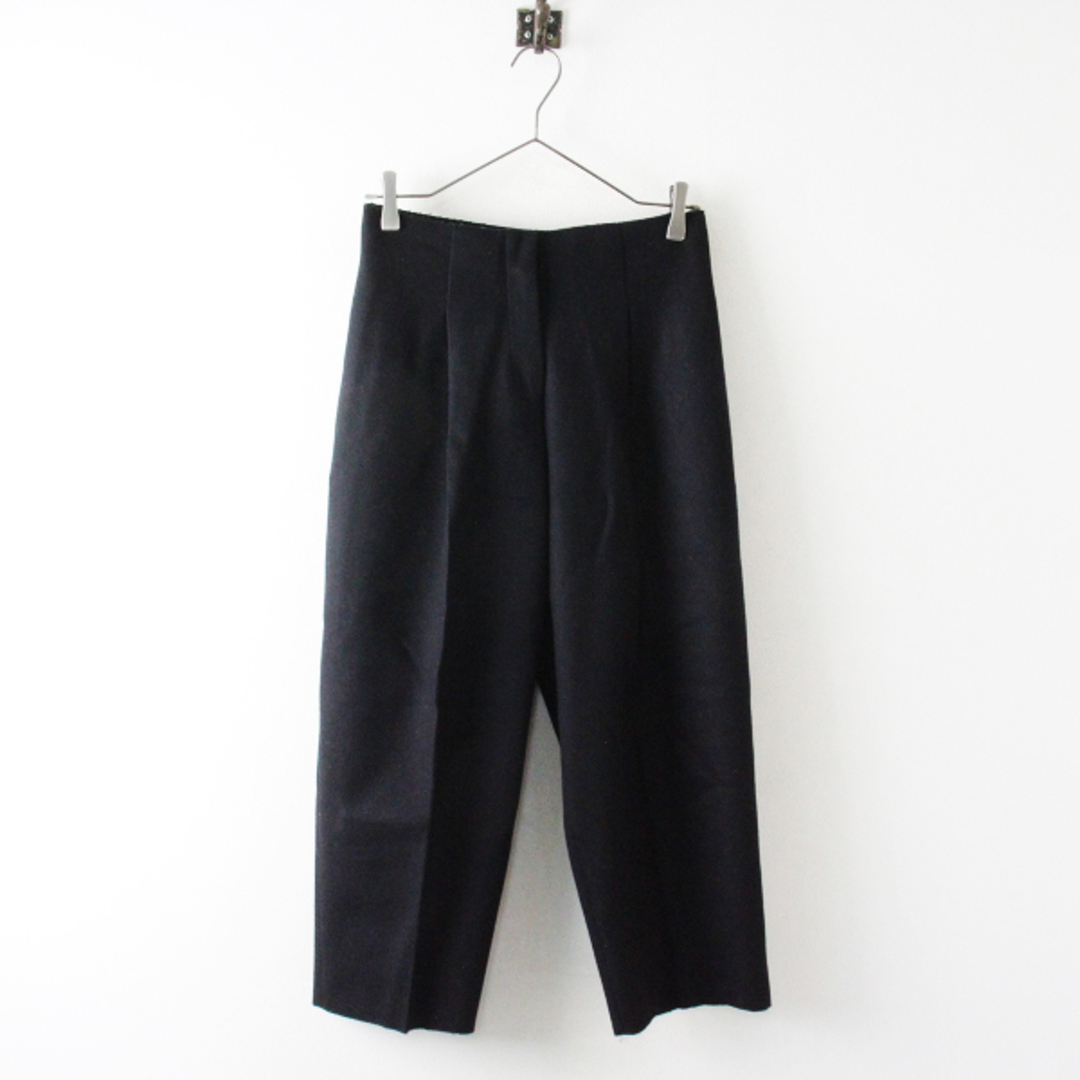 Acne Studios アクネストゥディオズ Murol Raw ウールワイドパンツ 34/ブラック センタープレス 裁ち切り【2400013007696】