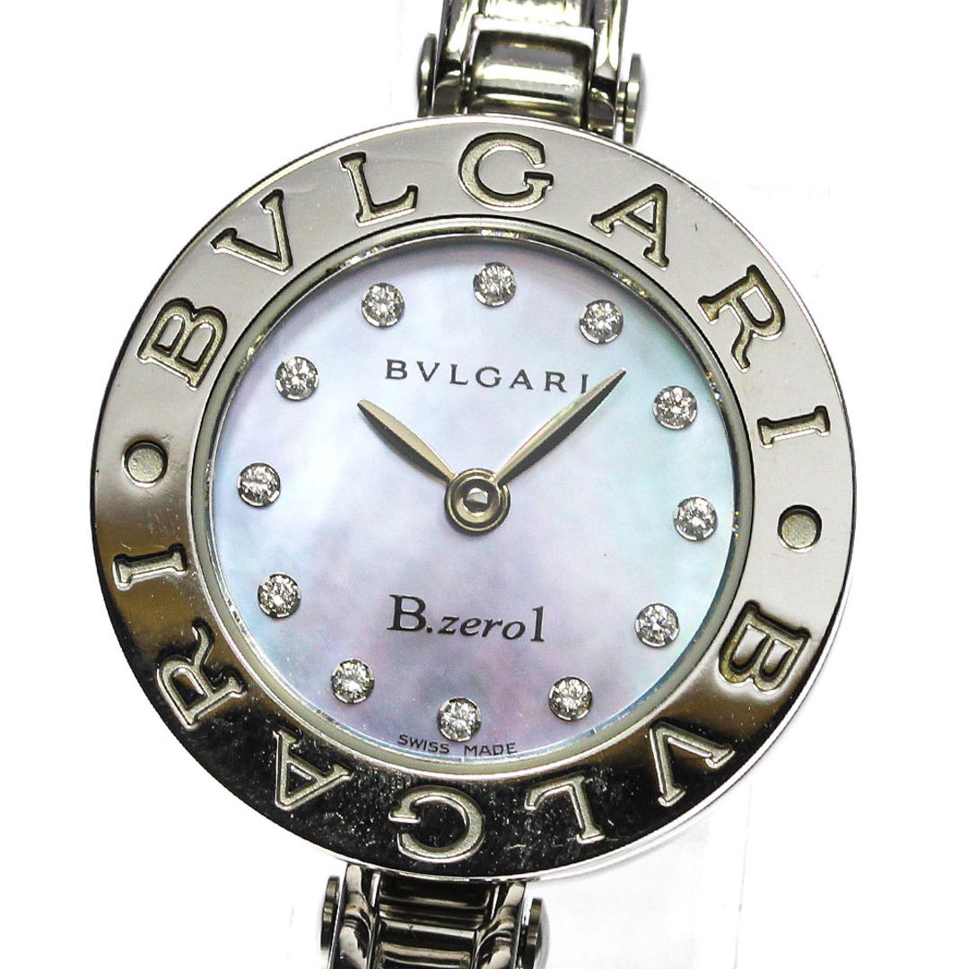 ☆良品【BVLGARI】ブルガリ B-zero1 12Pダイヤ Sサイズ BZ22S クォーツ レディース_711244【ev20】