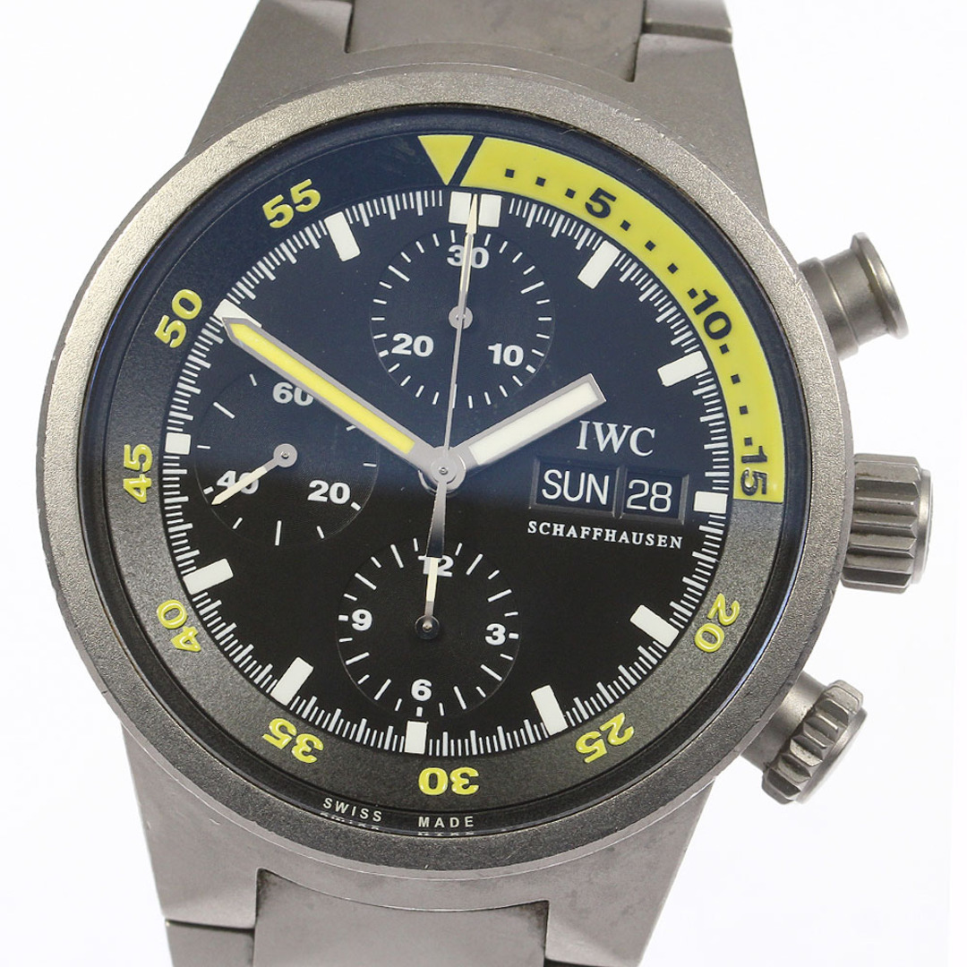 ★保証書付き【IWC SCHAFFHAUSEN】IWC アクアタイマー クロノグラフ IW376801 自動巻き メンズ_731538【ev15】