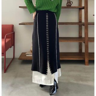 アメリヴィンテージ(Ameri VINTAGE)のAMERI SHIRT DOCKING HOOK KNIT SKIRT(ロングスカート)