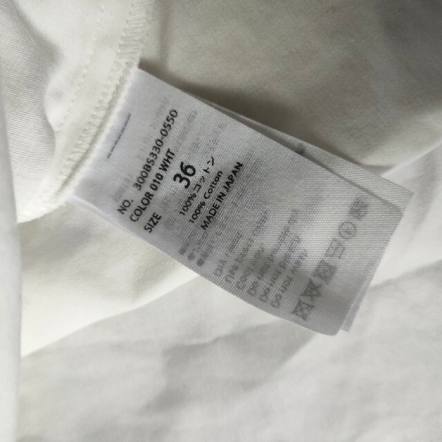 【定価37400円】ENFOLD ピュアホワイトビッグシルエット襟抜きシャツ