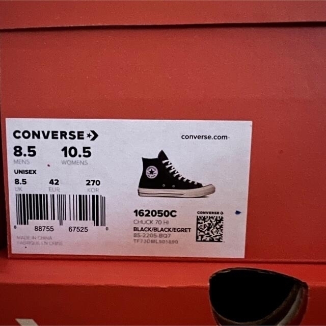 CONVERSE(コンバース)のチャックテイラー 27cm CT70Black  メンズの靴/シューズ(スニーカー)の商品写真
