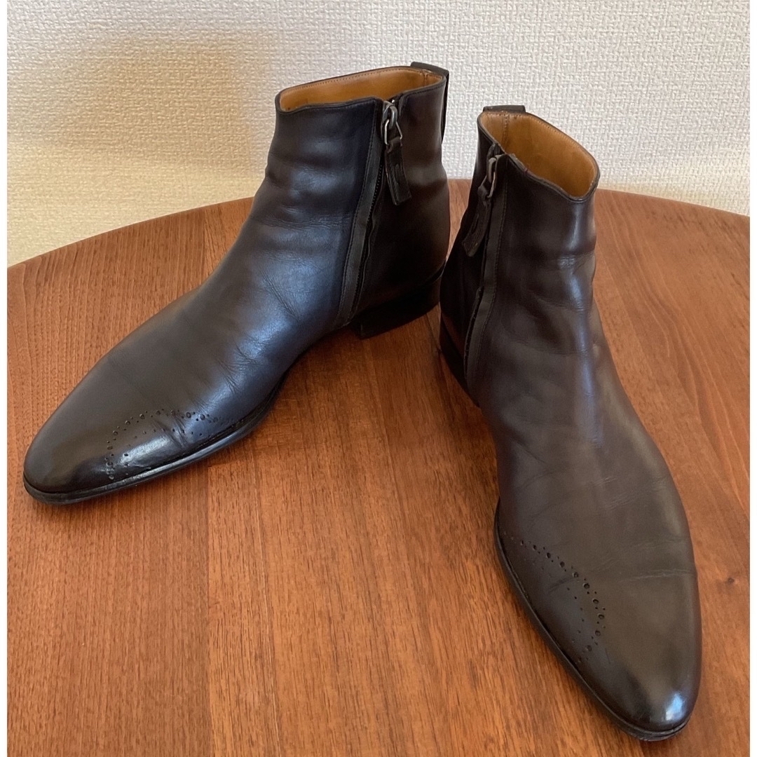 靴/シューズベルルッティ　メンズショートブーツ　サイズ7 (26cm ) ブラック