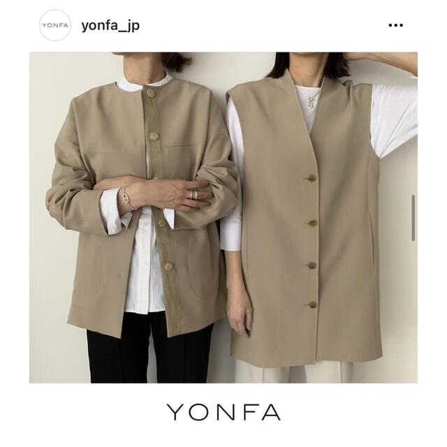 【YONFA】ショートコートとジレ セット Sレディース