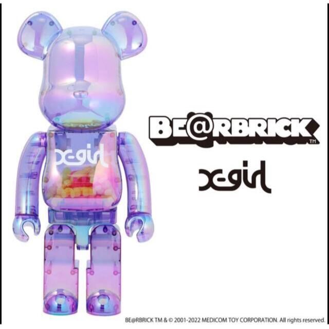 エンタメ/ホビーX-girl × BE@RBRICK CLEAR PURPLE 1000%