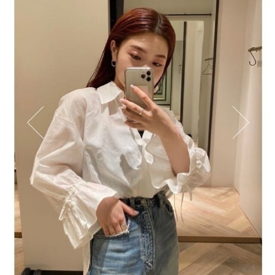 moussy(マウジー)のマウジーMOUSSYSHEER OVER シャツ レディースのトップス(シャツ/ブラウス(長袖/七分))の商品写真