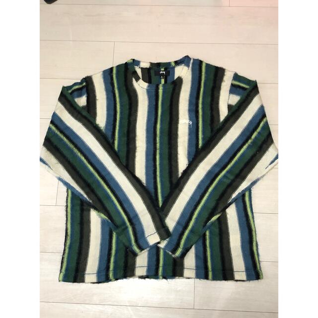 Stussy VERTICAL STRIPED KNIT CREW XL