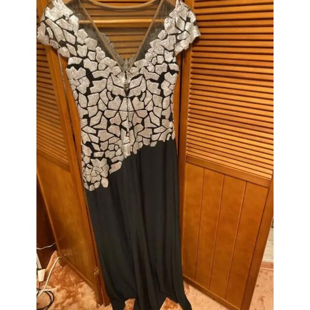 TADASHI SHOJI 黒スパンコールロングドレス