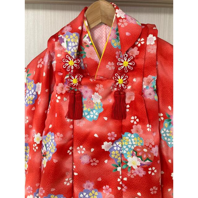 【正絹】七五三 3歳 被布着物セット キッズ/ベビー/マタニティのキッズ服女の子用(90cm~)(和服/着物)の商品写真