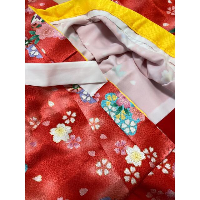 【正絹】七五三 3歳 被布着物セット キッズ/ベビー/マタニティのキッズ服女の子用(90cm~)(和服/着物)の商品写真