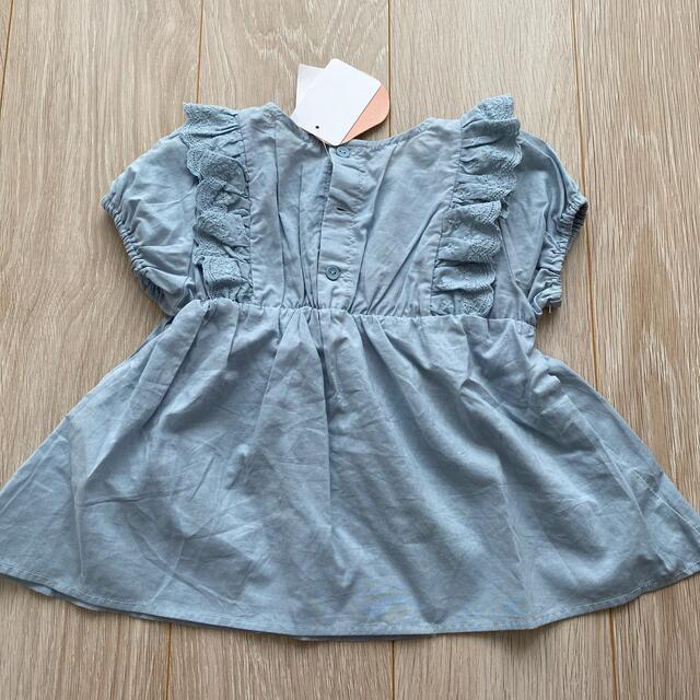 しまむら(シマムラ)の肩フリルスモック　新品未使用 キッズ/ベビー/マタニティのキッズ服女の子用(90cm~)(ブラウス)の商品写真