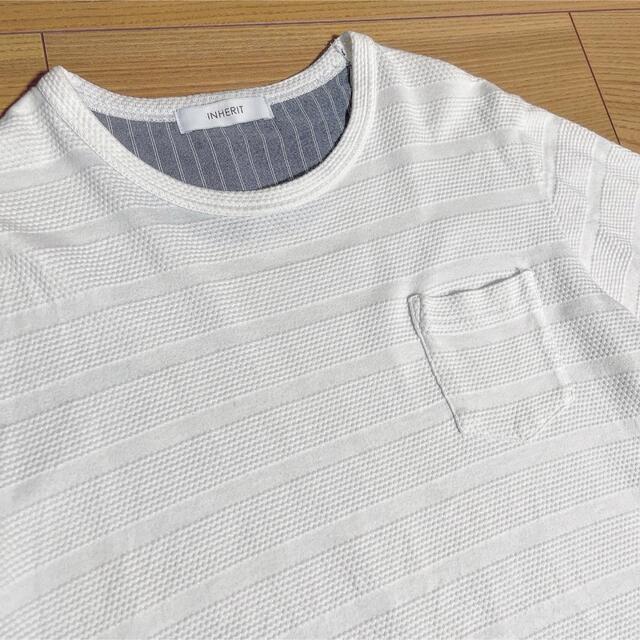 INHERIT/SIMPLICITE(インヘリットシンプリシテェ)のデザインTシャツ メンズのトップス(Tシャツ/カットソー(半袖/袖なし))の商品写真