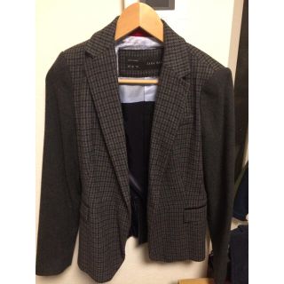 ザラ(ZARA)のZARA 千鳥格子柄ジャケット Mサイズ(テーラードジャケット)