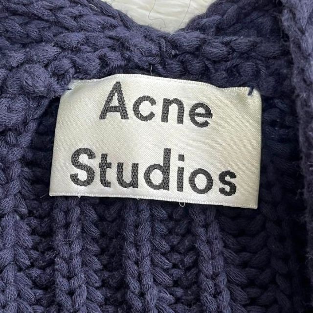 Acne Studios 【美品】Acne Studios コットン セーター ネイビー Ｖネック ニットの通販 by ま's shop｜ アクネストゥディオズならラクマ