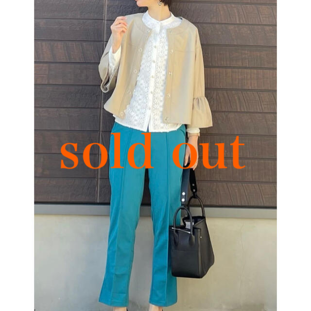 sold out  購入が決まりました❤️グリーンパークス　ノーカラージャケット