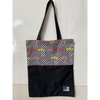 ハンドメイド☆くったりトートバッグ＊フラワーバスケット(バッグ)