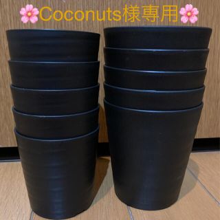 《セラアート　お洒落✨な陶器風プラスチック鉢　黒　2.5寸×5個&3寸×5個》(プランター)