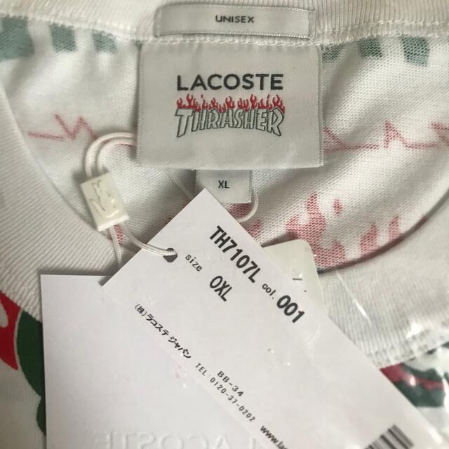 『Lacoste x Thrasher』オーバーサイズユニセックス Tシャツ
