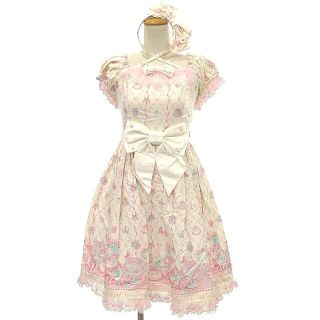 アンジェリックプリティー(Angelic Pretty)のアンジェリックプリティー メモリアルケーキ 半袖 ワンピース カチューシャ付き(ひざ丈ワンピース)