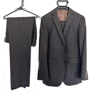 スーツカンパニー(THE SUIT COMPANY)のブラウンチェックスーツ　Tough Stretchツイルウィンドウペン NR05(セットアップ)