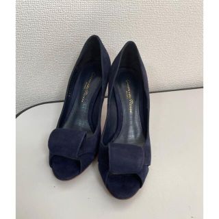 ジャンヴィットロッシ(Gianvito Rossi)のジャンヴィトロッシ　パンプス　ネイビー　スエード　34.5(ハイヒール/パンプス)