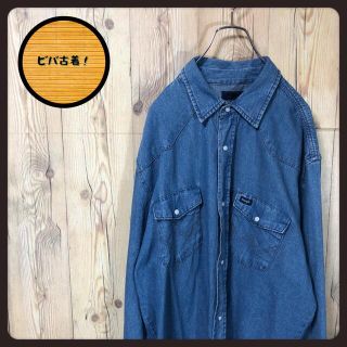 ラングラー(Wrangler)の『ビッグサイズ』90s 古着 ラングラー デニムシャツ XL(シャツ)