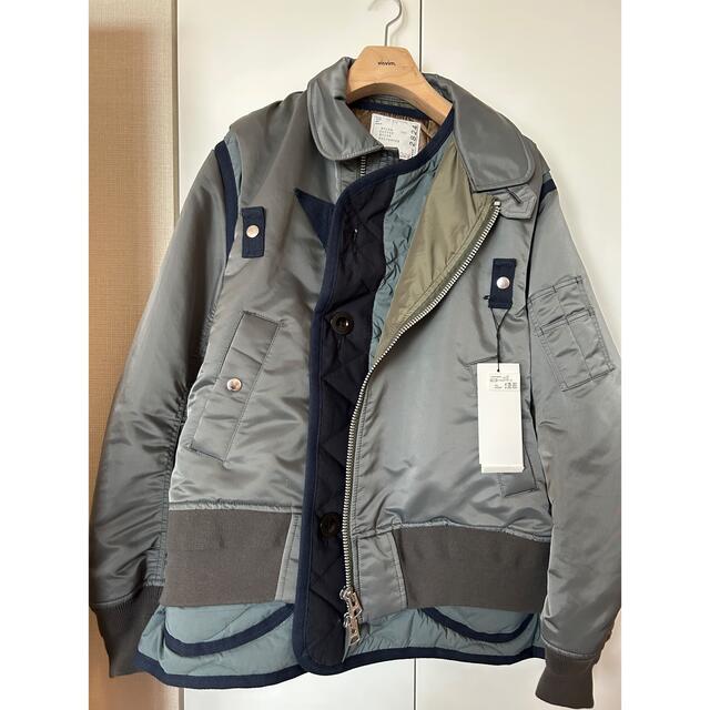 話題の人気 Nylon 22AW sacai - sacai Twill グレー Blouson Mix