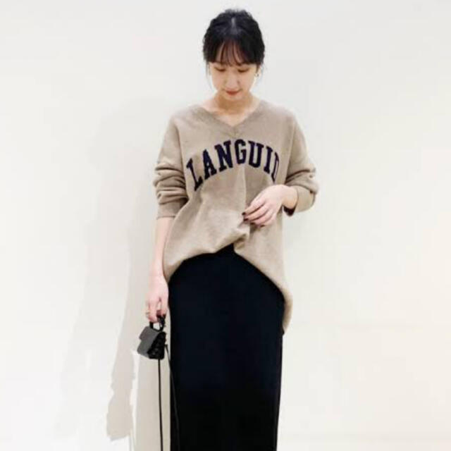 Plage(プラージュ)のplageベージュ LANGUID logo ニット レディースのトップス(ニット/セーター)の商品写真