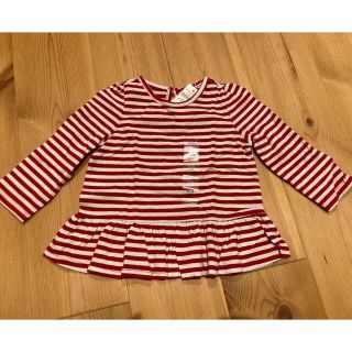 ベビーギャップ(babyGAP)の新品未使用　ベビーギャップ　赤ボーダー　2点(シャツ/カットソー)