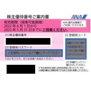 エーエヌエー(ゼンニッポンクウユ)(ANA(全日本空輸))のANA 株主優待券2枚(その他)