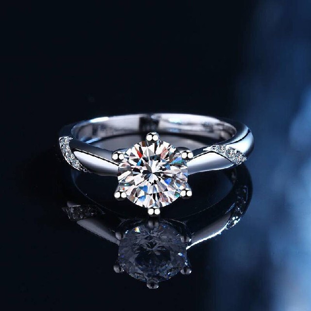 レディース リング ジルコニア 女性 指輪 大粒 六本爪 3ct カラット 婚約 レディースのアクセサリー(リング(指輪))の商品写真