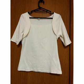 カプリシューレマージュ(CAPRICIEUX LE'MAGE)の【ｶﾌﾟﾚｼｭﾚﾏｰｼﾞｭ 】リブ5分袖Tシャツ(カットソー(長袖/七分))