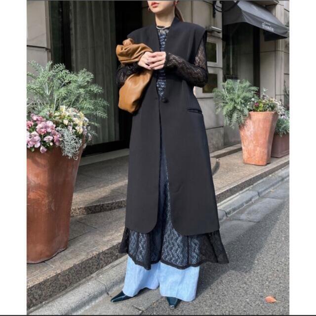 Ameri 新品♡WAVE COLLAR ANGULAR VEST Sサイズ 【好評にて期間延長