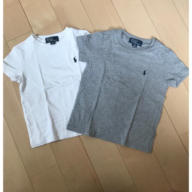 POLO RALPH LAUREN(ポロラルフローレン)のラルフローレン　キッズTシャツ　白＆グレー キッズ/ベビー/マタニティのベビー服(~85cm)(Ｔシャツ)の商品写真