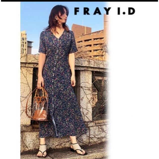 【クリーニング済】FRAY I.Dフラワーナローワンピース LAV