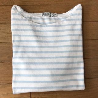 プチバトー(PETIT BATEAU)ののすけ様専用　プチバトー　ボーダーカットソー　白✖️水色(カットソー(長袖/七分))