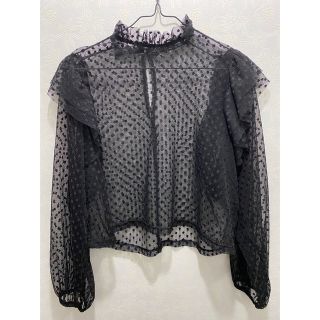 ザラ(ZARA)のZARA  ブラウス　黒　美品(シャツ/ブラウス(長袖/七分))