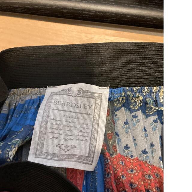 BEARDSLEY(ビアズリー)のビアズリー　プリーツスカート　プリント切り替え　F レディースのスカート(ロングスカート)の商品写真