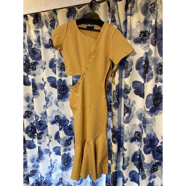 ポリエステル100%Riu　Curve cutting snap dress