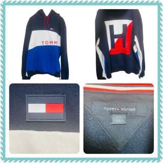 トミーヒルフィガー(TOMMY HILFIGER)の★Tommy Hilfiger【L】ビッグロゴパネルパーカー(パーカー)