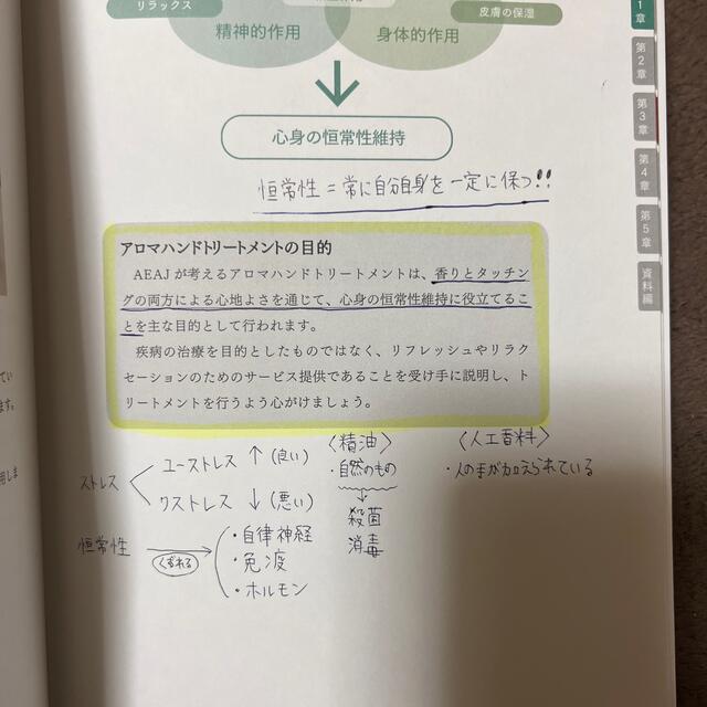 アロマハンドセラピスト//公式テキスト&精油図鑑　2冊 エンタメ/ホビーの本(資格/検定)の商品写真