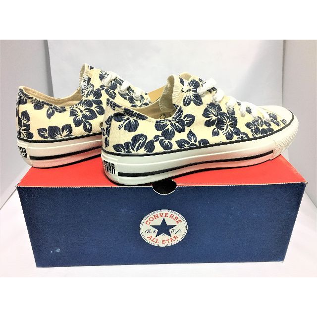 CONVERSE(コンバース)の★希少レア!コンバース オールスター ELBA 白/紺 花柄 デッド USA④★ レディースの靴/シューズ(スニーカー)の商品写真